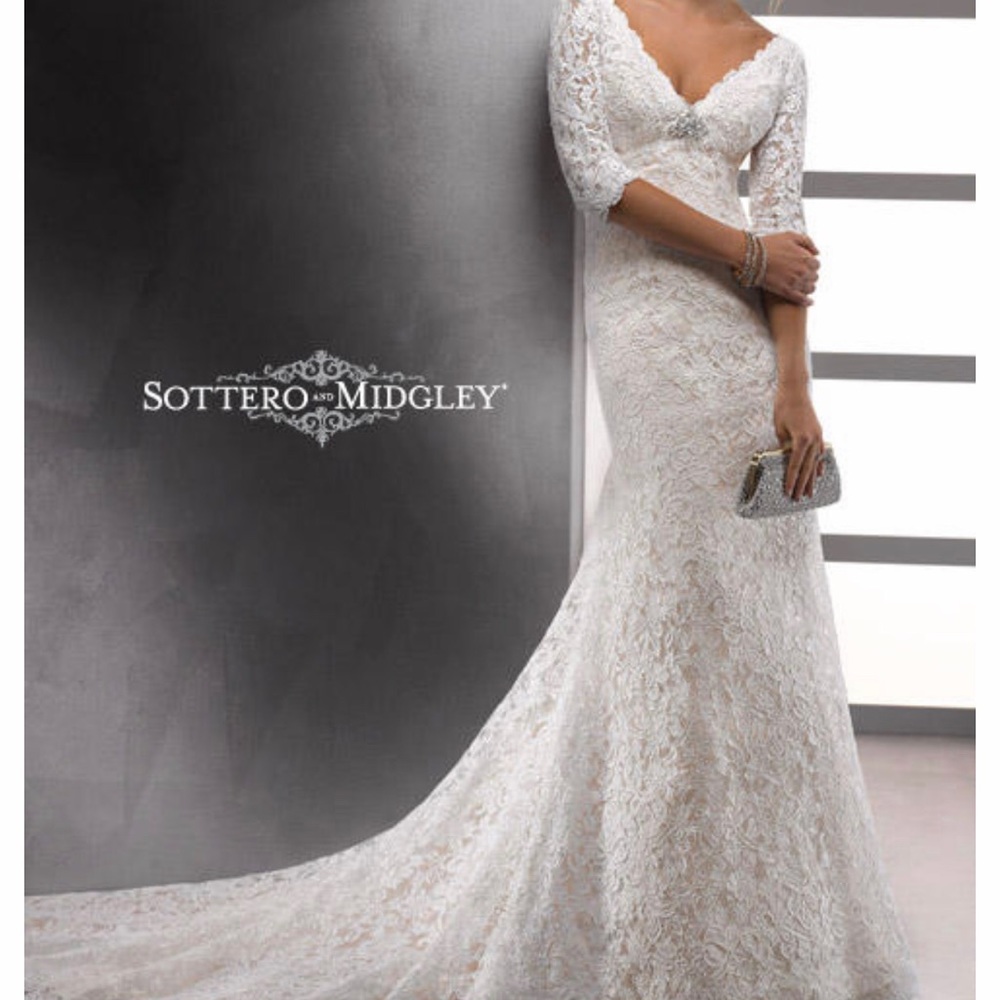 Sottero and Midgley White Lace Wedding Dress
